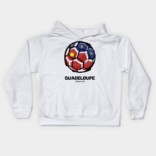 Guadeloupe Football Country Flag Kids Hoodie